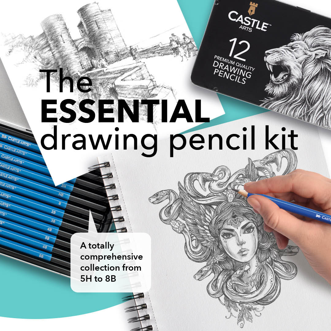 12 Pezzi Set Di Matite In Grafite Per Disegno E Schizzi In Scatola Di Latta Espositiva