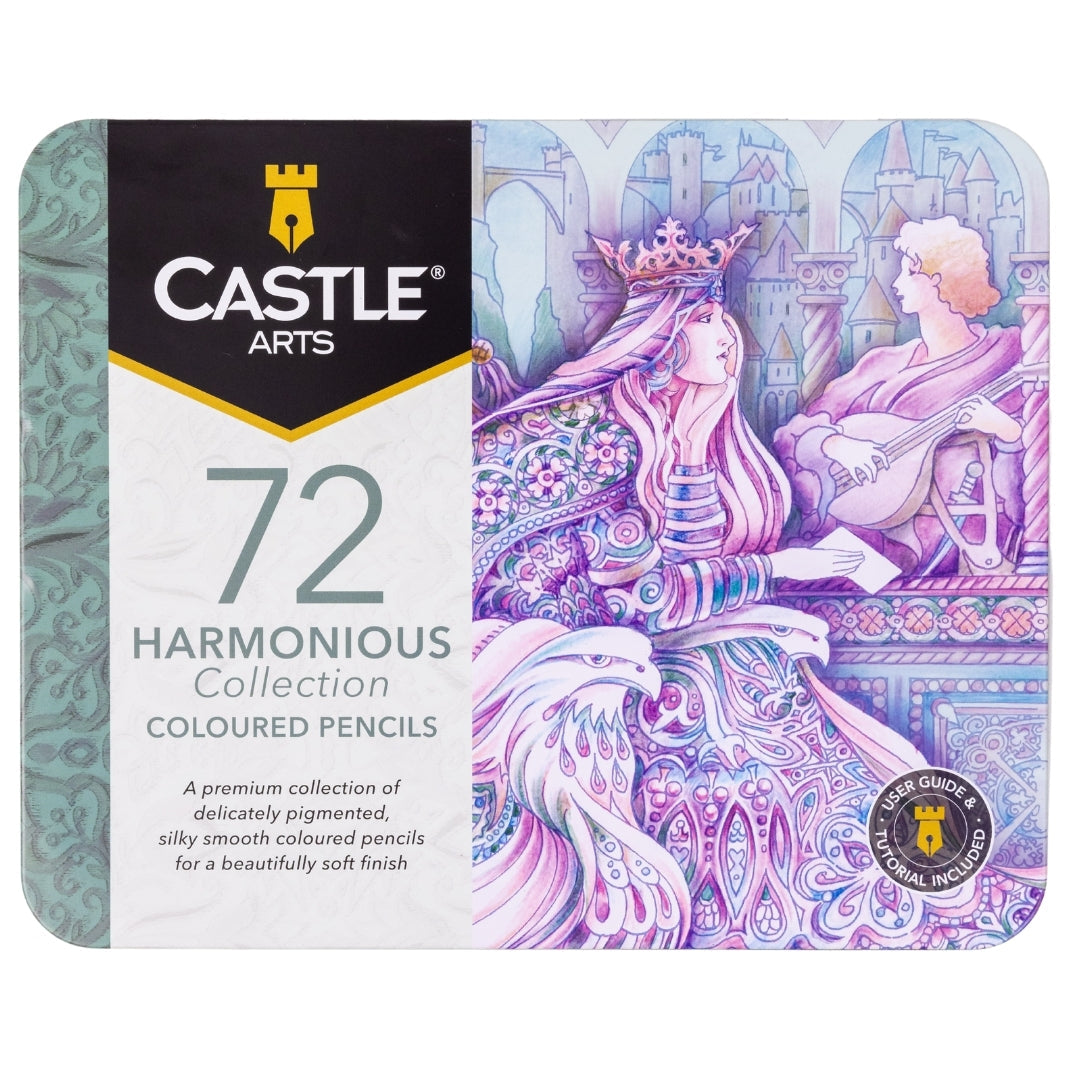 72 Pezzi Set Di Matite Colorate Armoniose In Latta