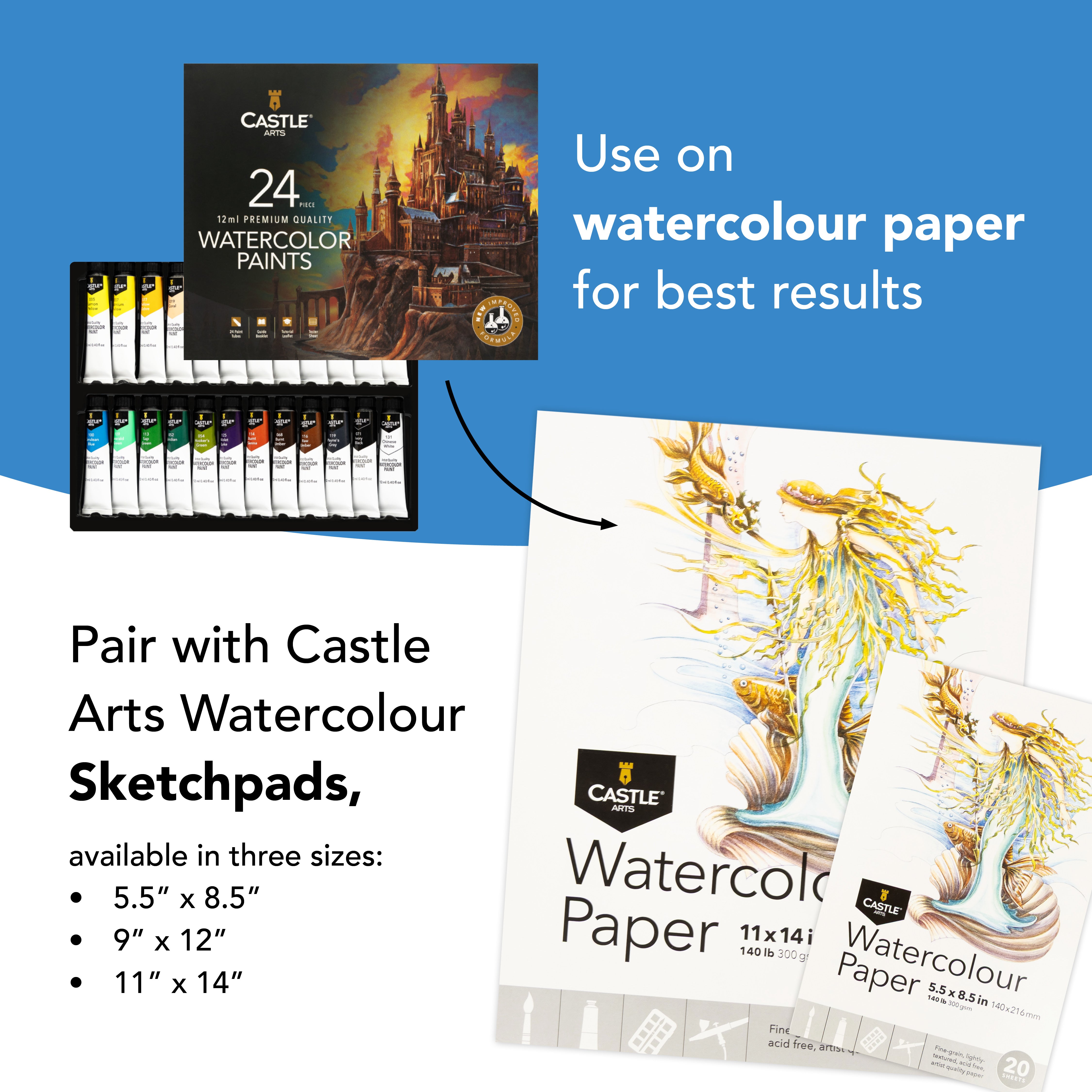 24 Piece Watercolour Paint Set