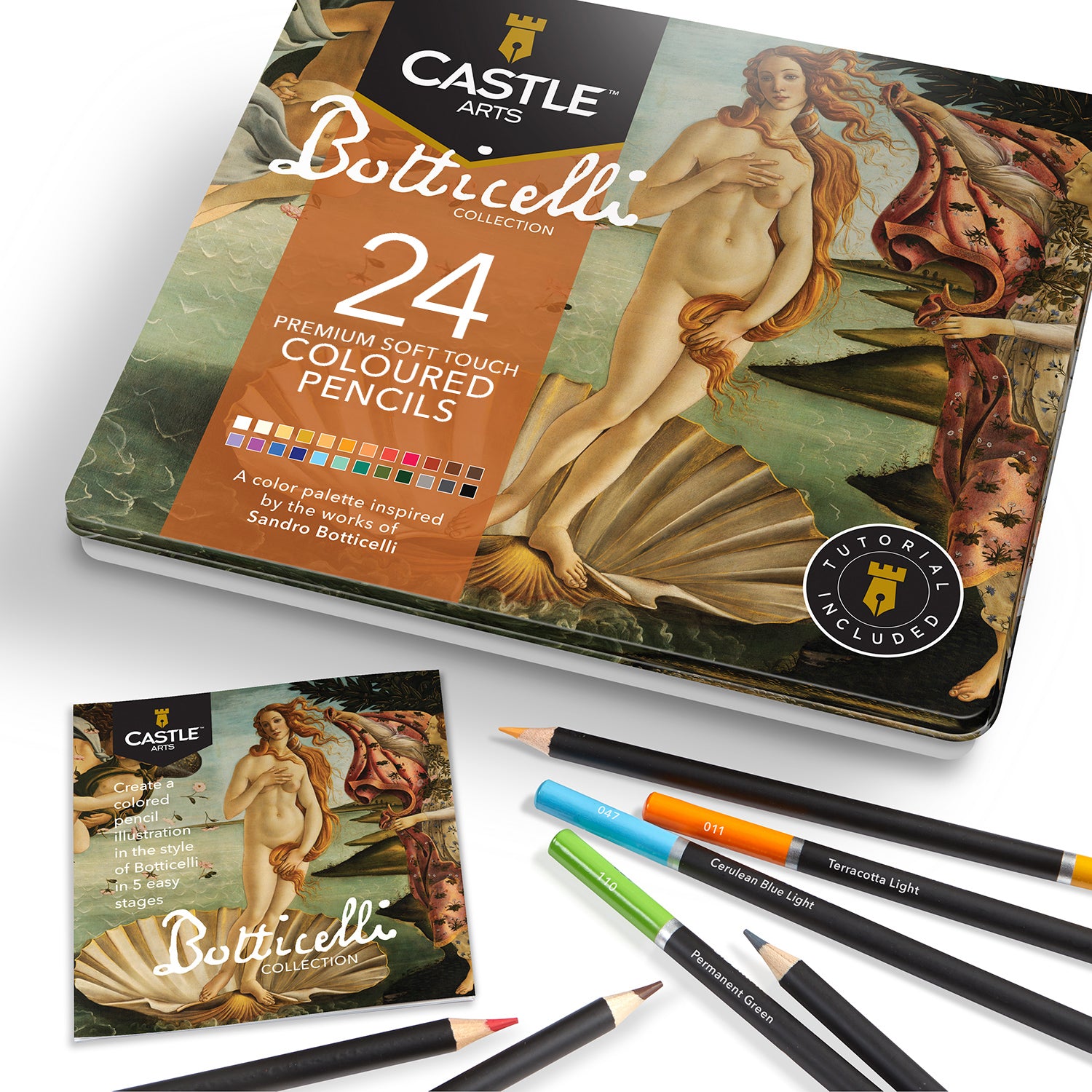 24 Pezzi Set Di Matite Colorate Botticelli In Scatola Espositiva
