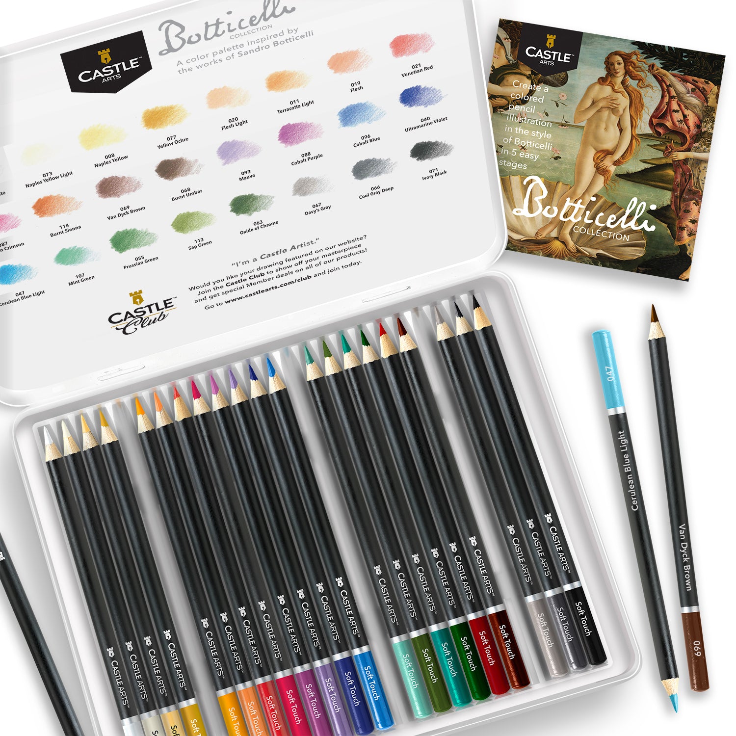 24 Pezzi Set Di Matite Colorate Botticelli In Scatola Espositiva