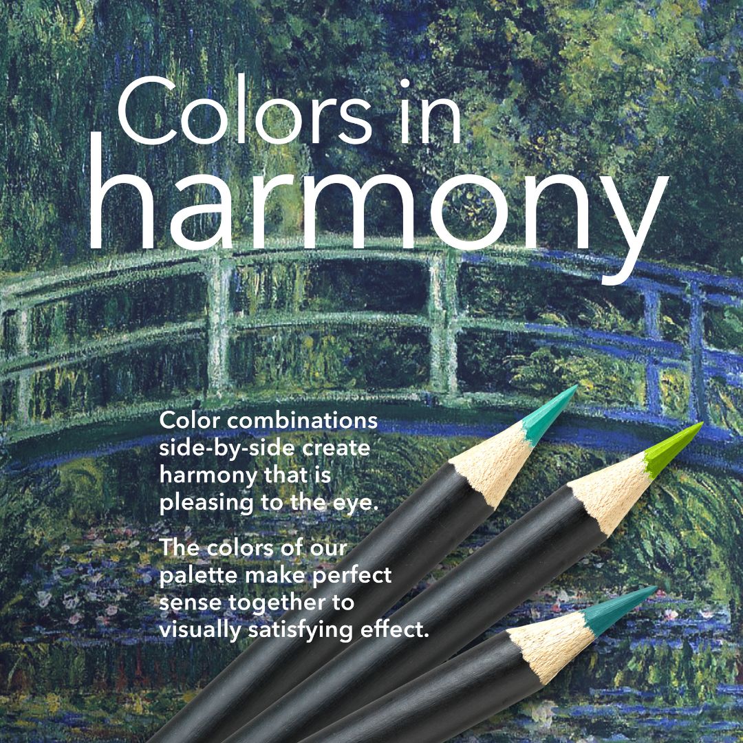 24 Pezzi Set Di Matite Colorate Monet In Scatola Espositiva