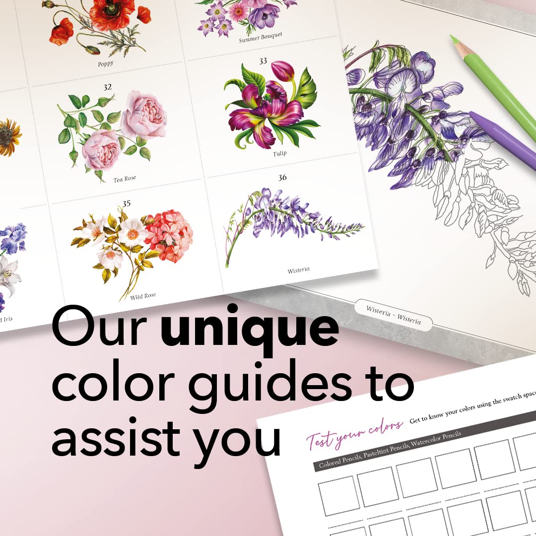 36 Page Bellissimi fiori da colorare