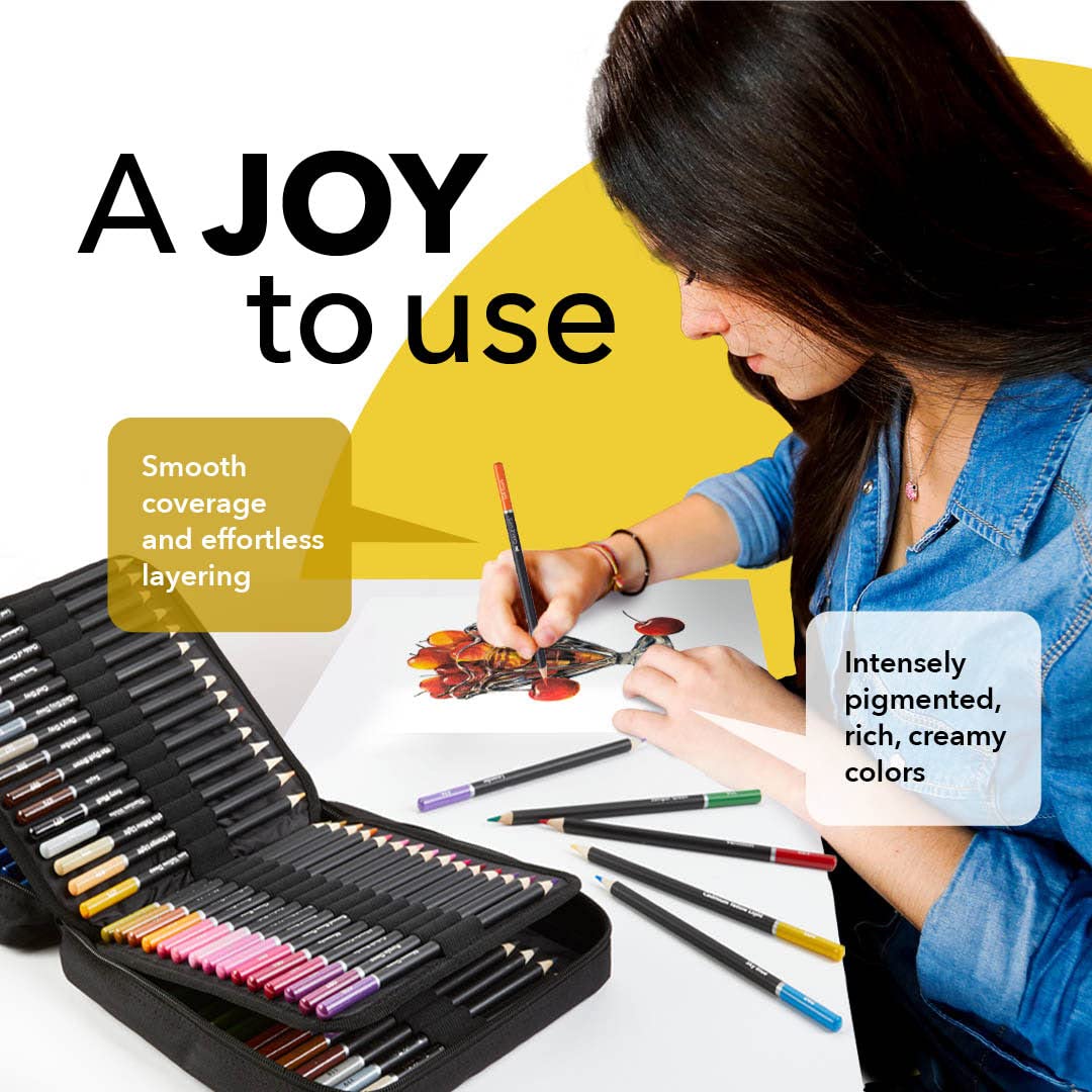 Pencil colorato da 120 pezzi set in zip-up