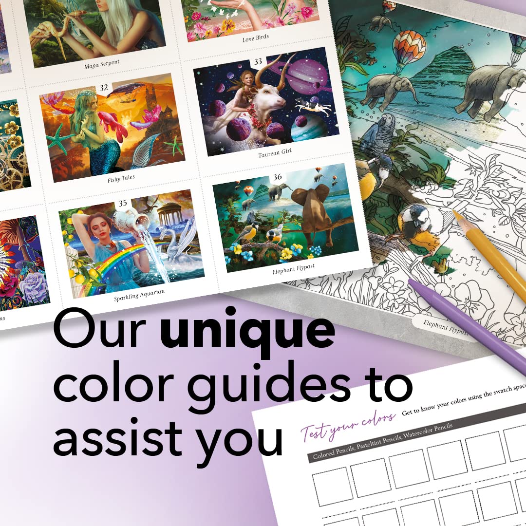 36 Pagina Libro Da Colorare Fantasy Incantevole