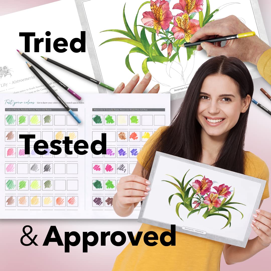 36 Page Bellissimi fiori da colorare