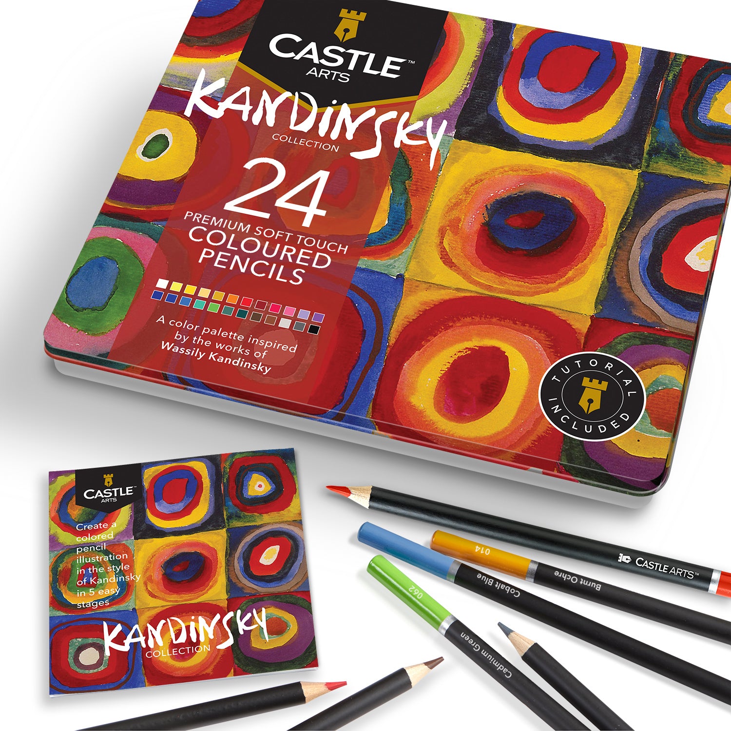 24 Pezzi Set Di Matite Colorate Kandinsky In Scatola Espositiva