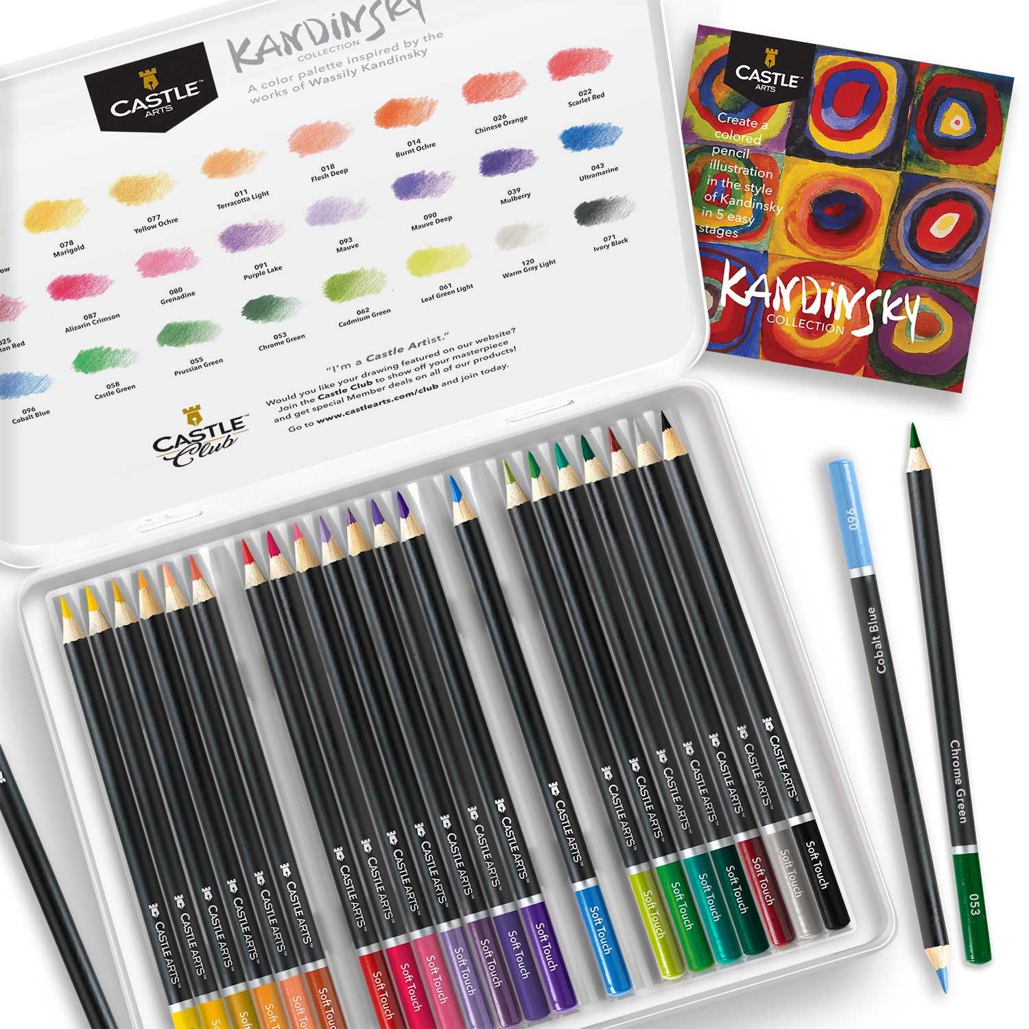 24 Pezzi Set Di Matite Colorate Kandinsky In Scatola Espositiva