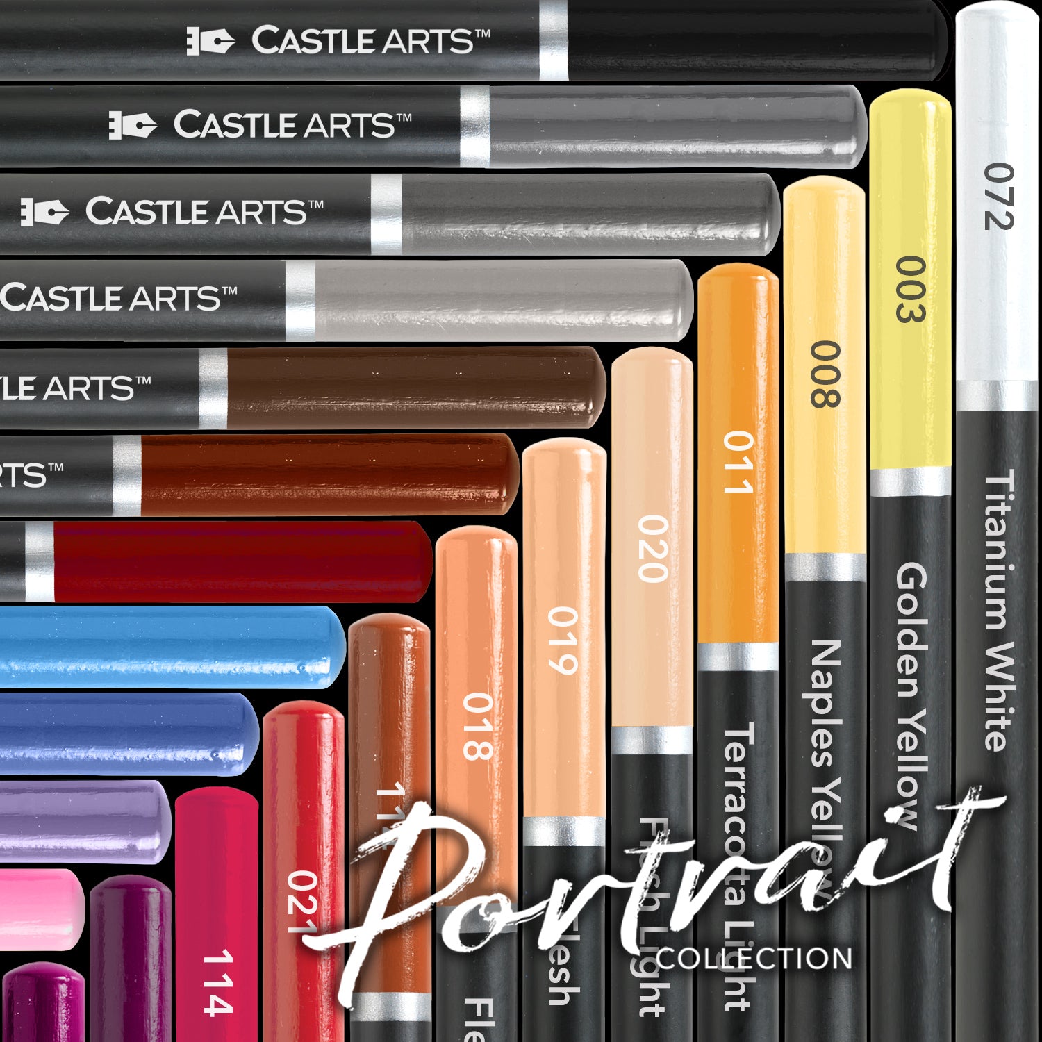 24 Pezzi Set Di Matite Colorate Portrait In Scatola Espositiva