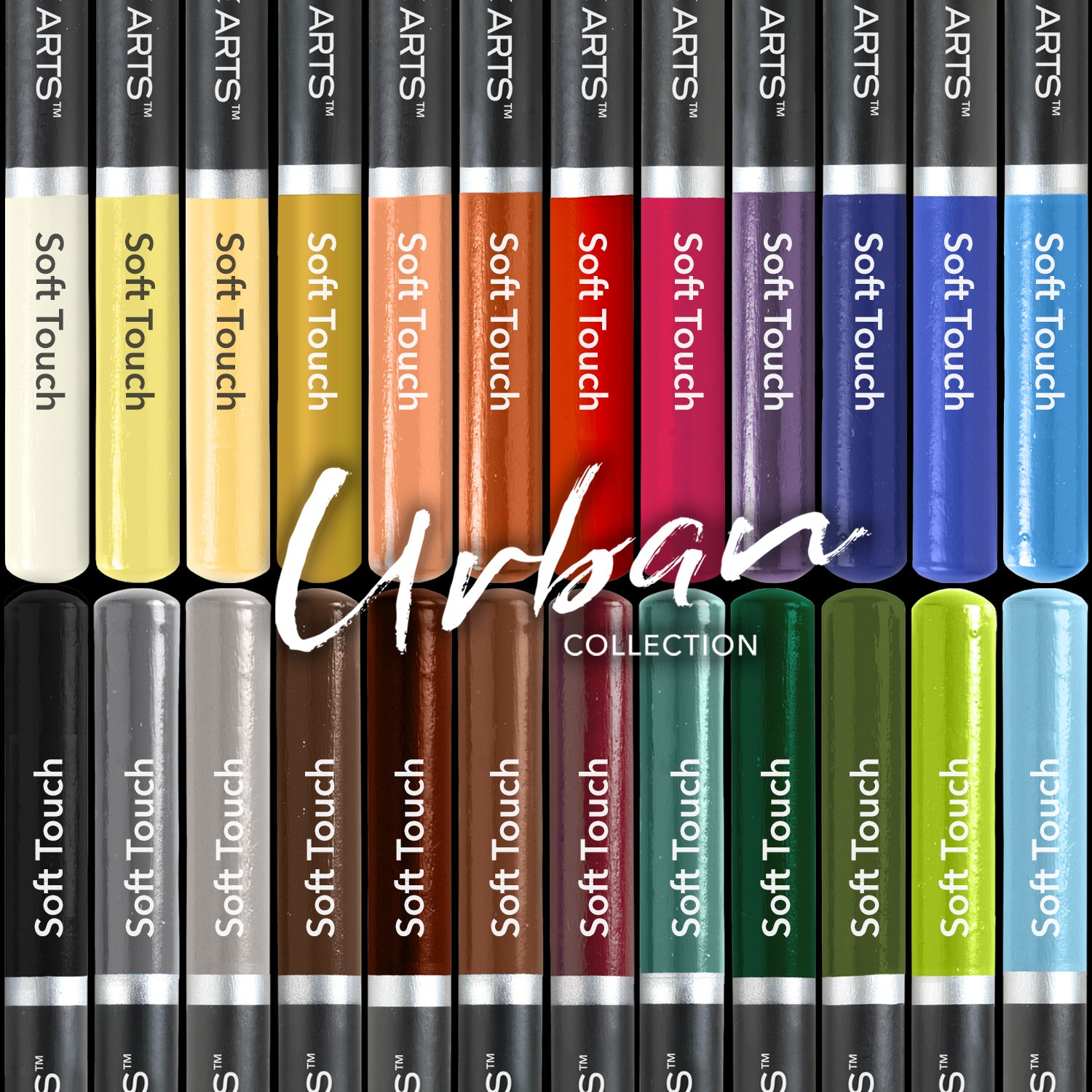 24 Pezzi Set Di Matite Colorate Urbane In Scatola Espositiva