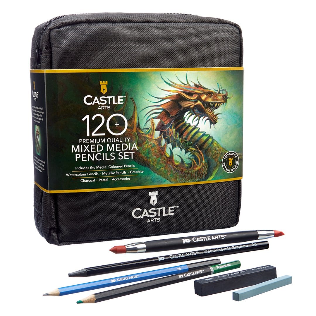 120 Pezzi Set Di Matite Miste In Astuccio Con Cerniera