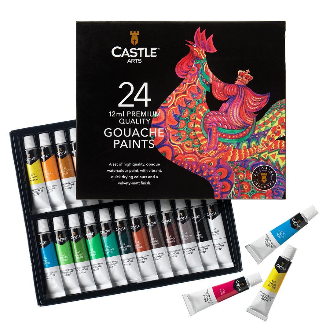 24 Pezzi Set Di Colori A Guazzo