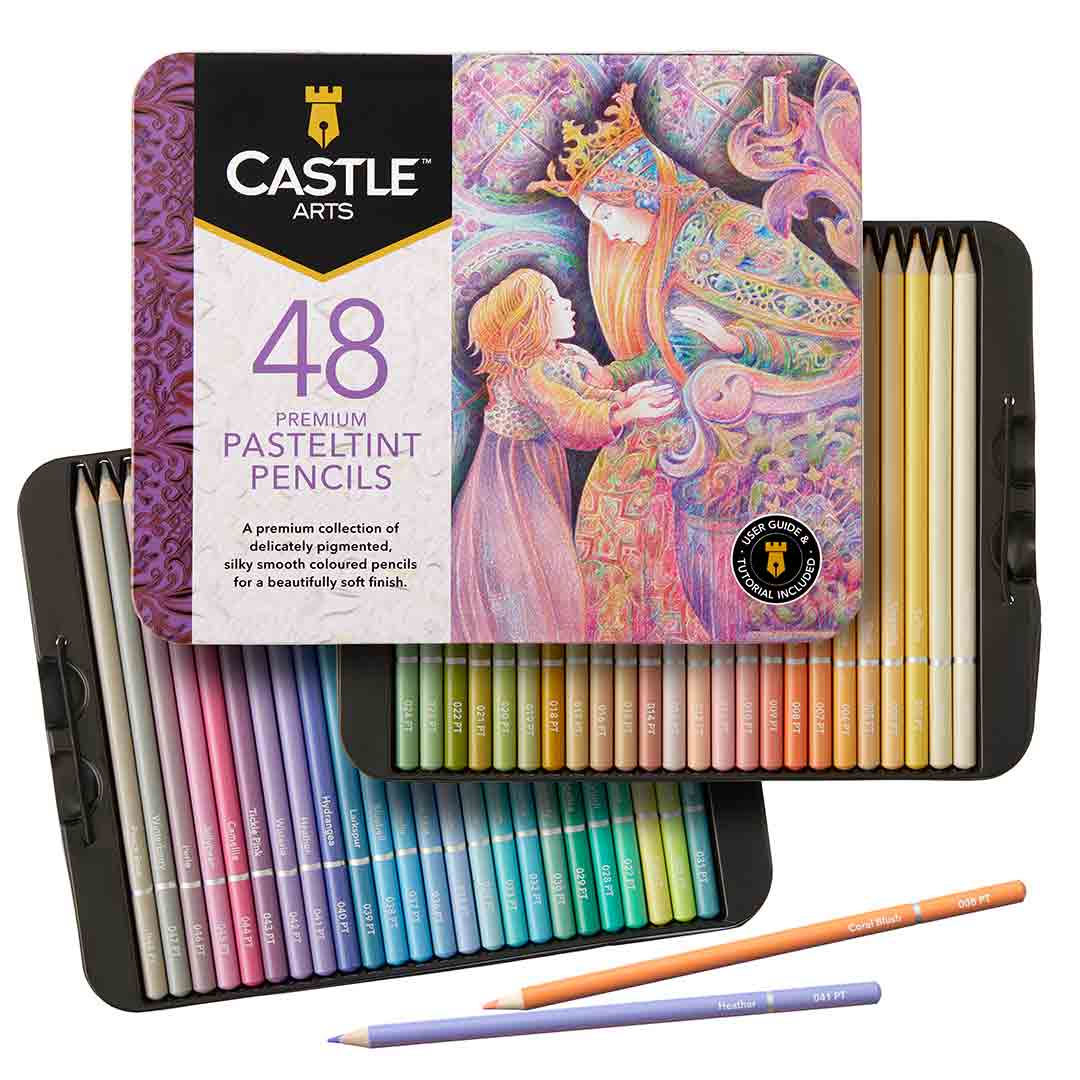 48 Pezzi Set Di Matite Colorate Pasteltint In Scatola Espositiva