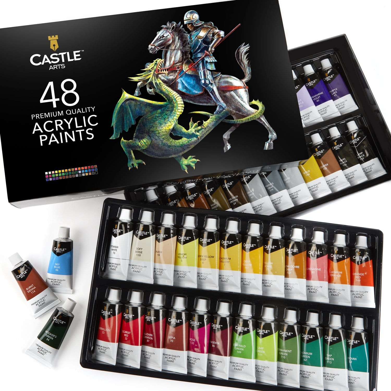 Set di vernice acrilico da 48 pezzi