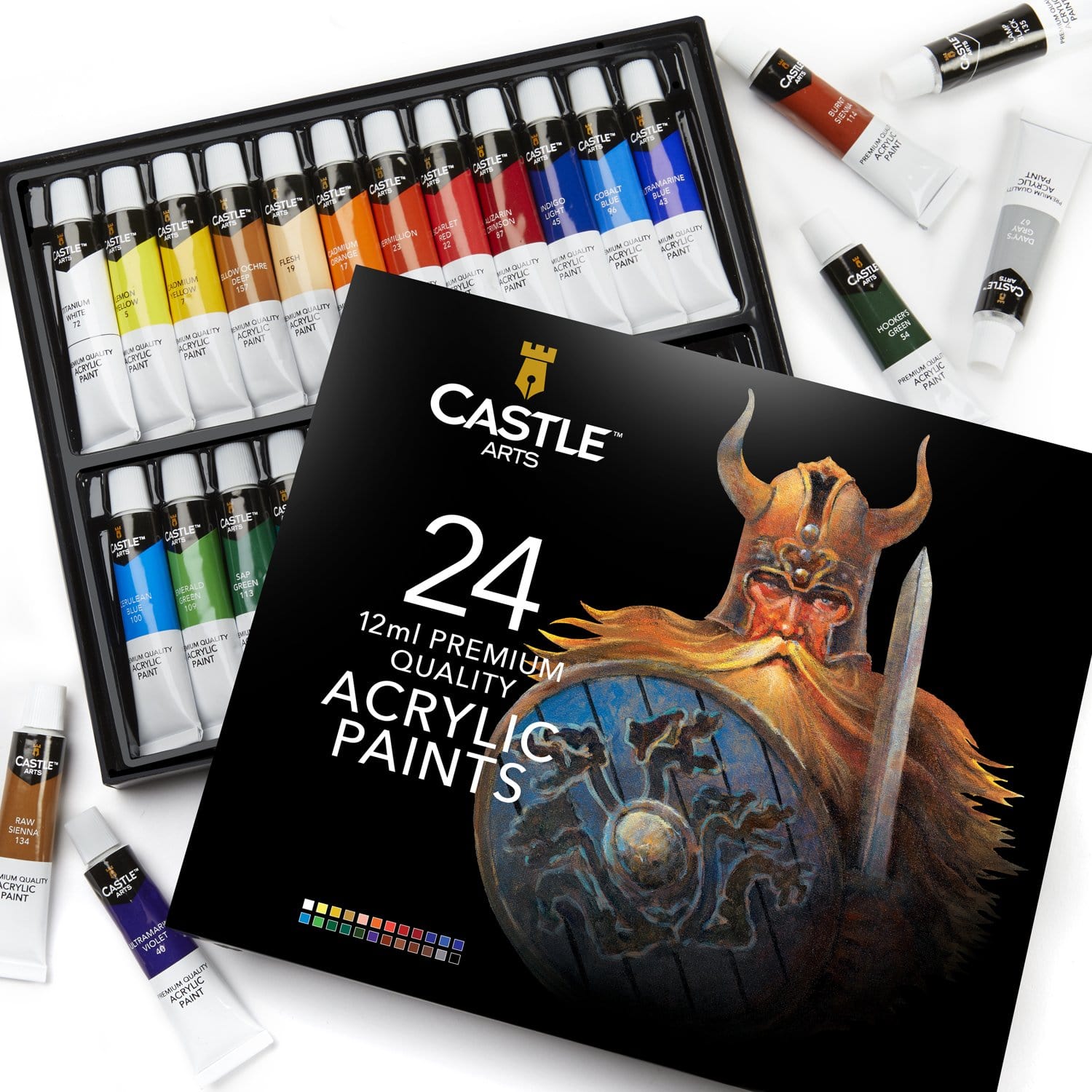 Set di vernice acrilico da 24 pezzi