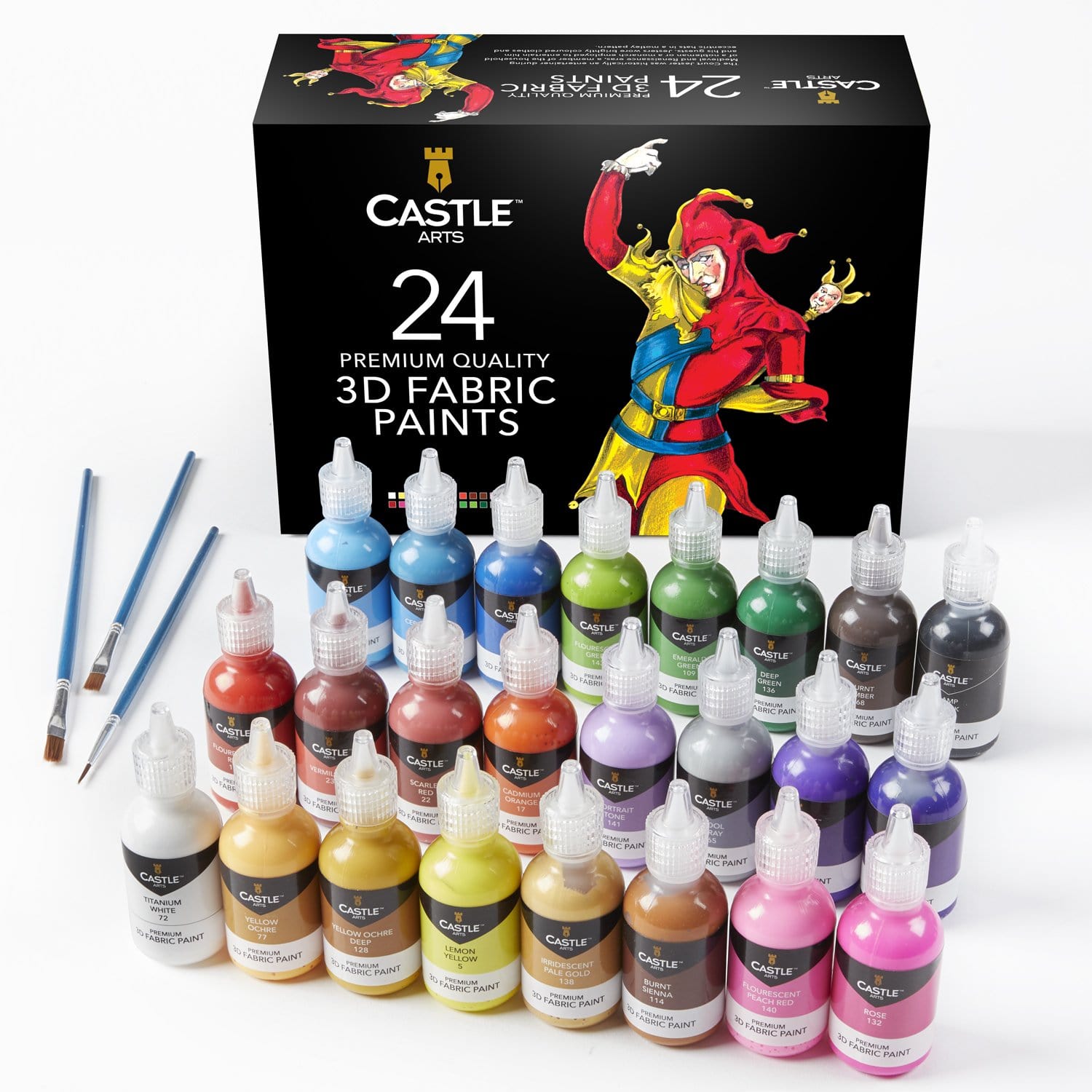 24 Pezzi Set Di Pittura Per Tessuti 3D