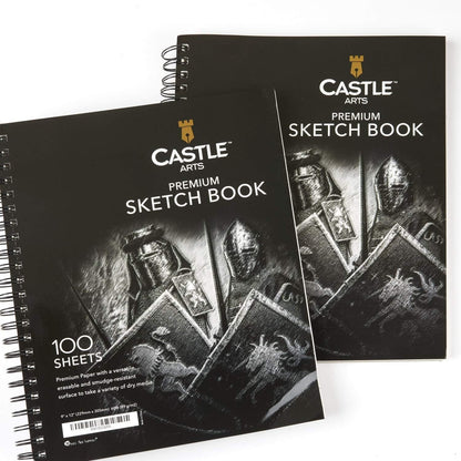 26 Piece Drawing Set & 2 Sketchbooks Bundle