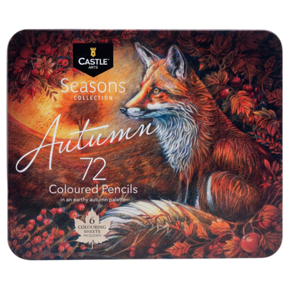 72 Piece Autumn Coloured Pencil Set in Display Tin