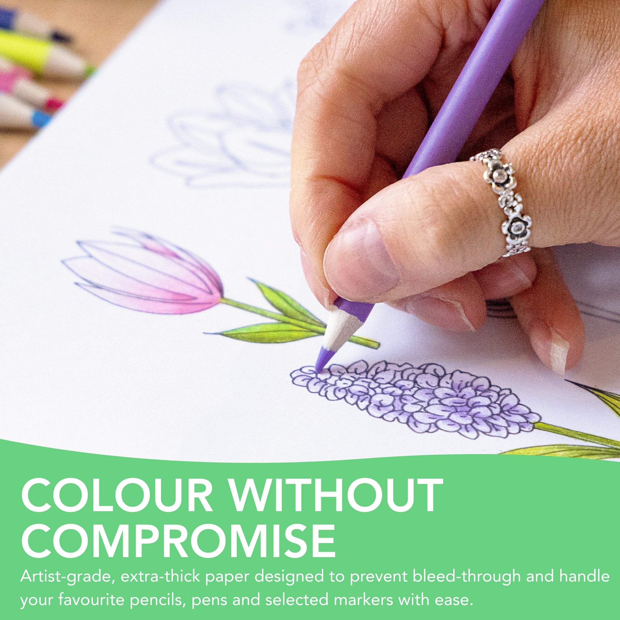 Libro para colorear de primavera de 72 páginas