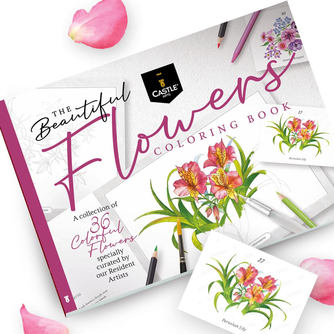 36 pagina's prachtige bloemen kleurboek